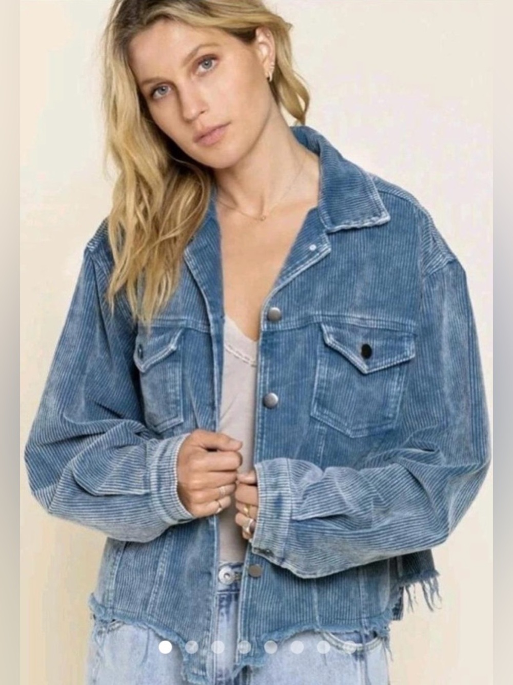 POL Blue Corduroy Jacket - Picture 2 of 2